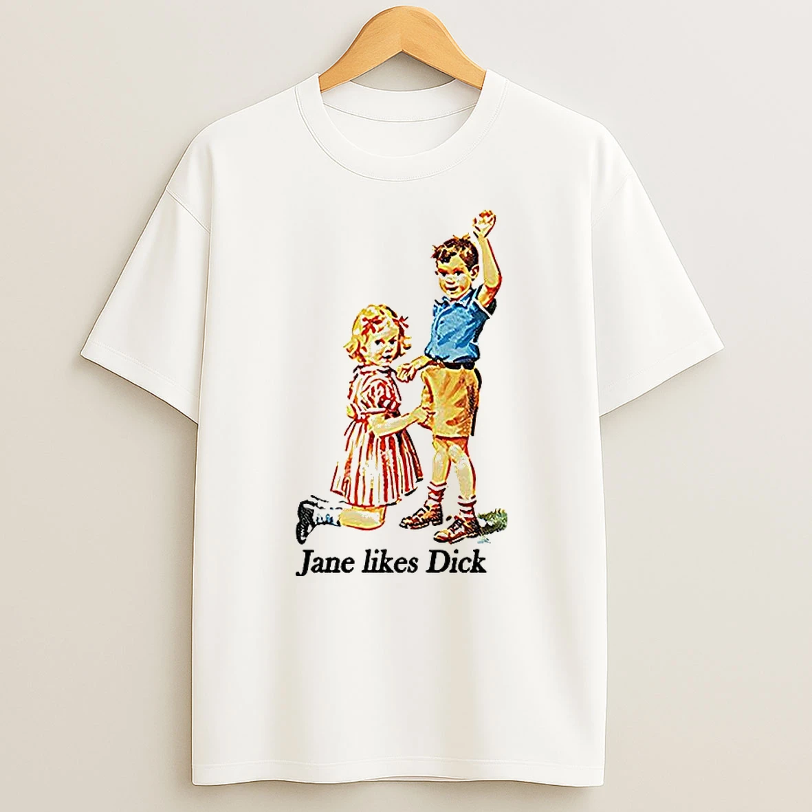 Jane Likes Dick Scott Foresman Vintage T Shirt