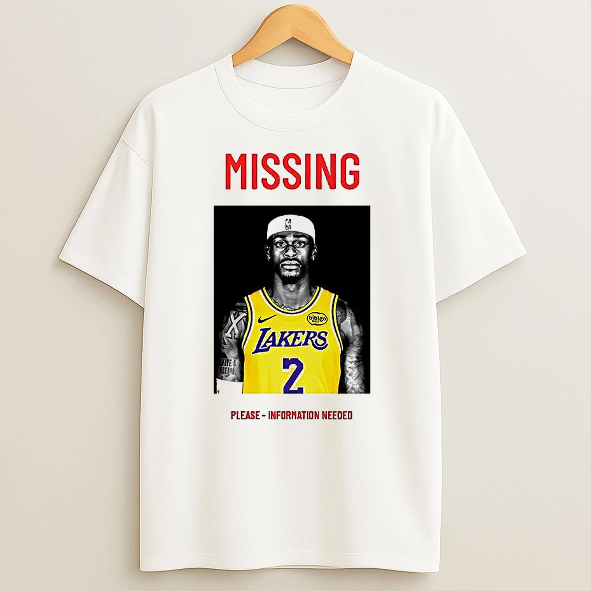 Jarred Vanderbilt Missing Please Information Needed T Shirt