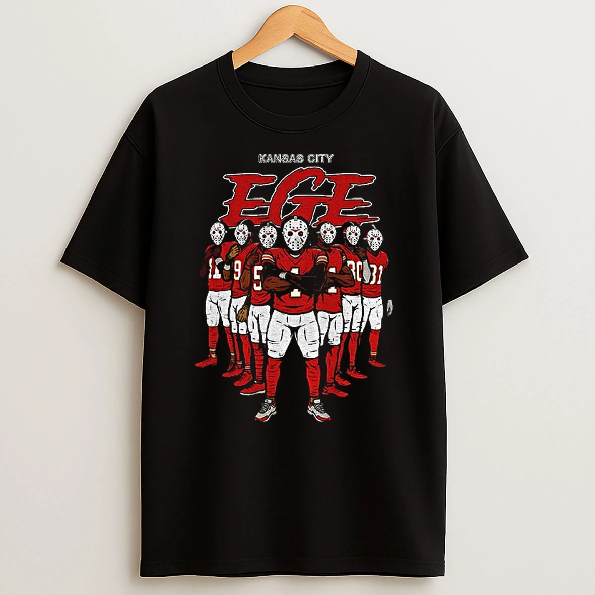 Jason Voorhees Mask Ege Kansas City Chiefs Football Nfl 2025 T Shirt