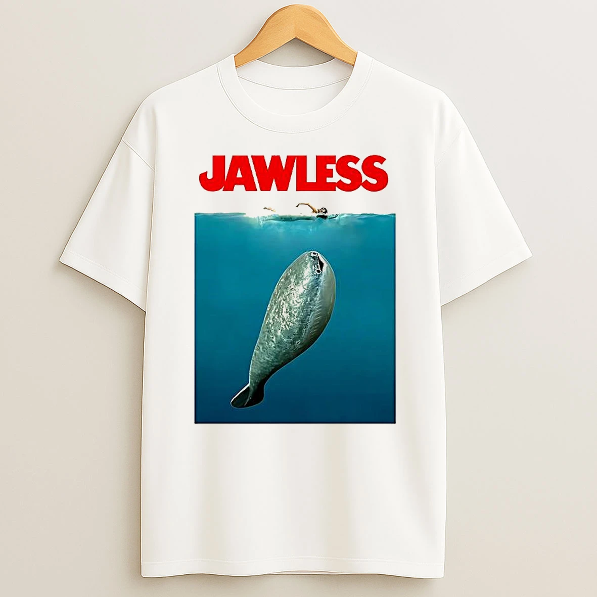 Jawless Jaws Logo Parody T Shirt