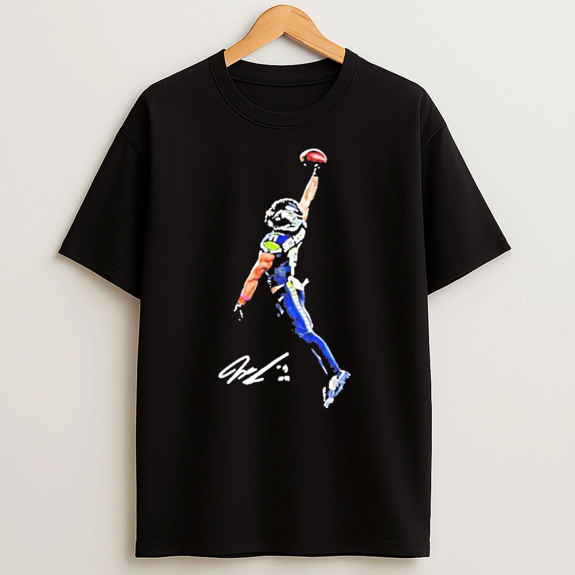 Jaxon Smith Njigba Seattle Seahawks Posterized Signature T Shirt