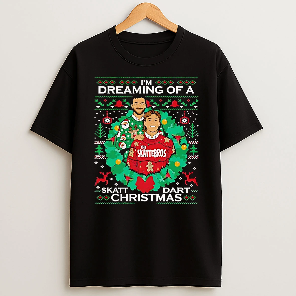 Jaxson Dart And Cam Skattebo Im Dreaming Of Skatt Dart Christmas T Shirt