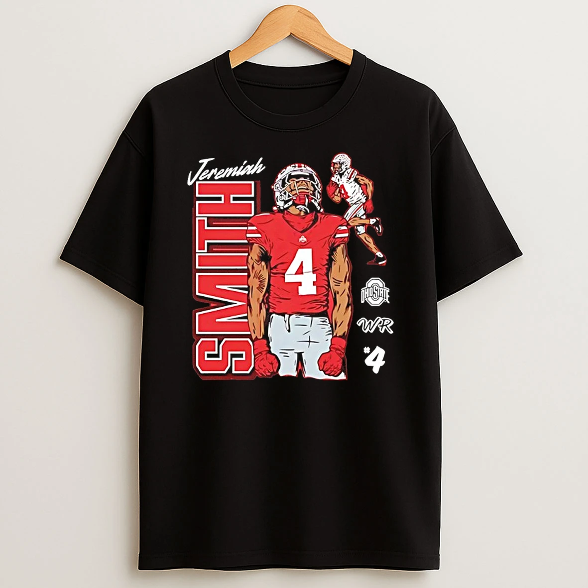 Jeremiah Smith 4 Ohio State Buckeyes Football Player Graphic T Shirt