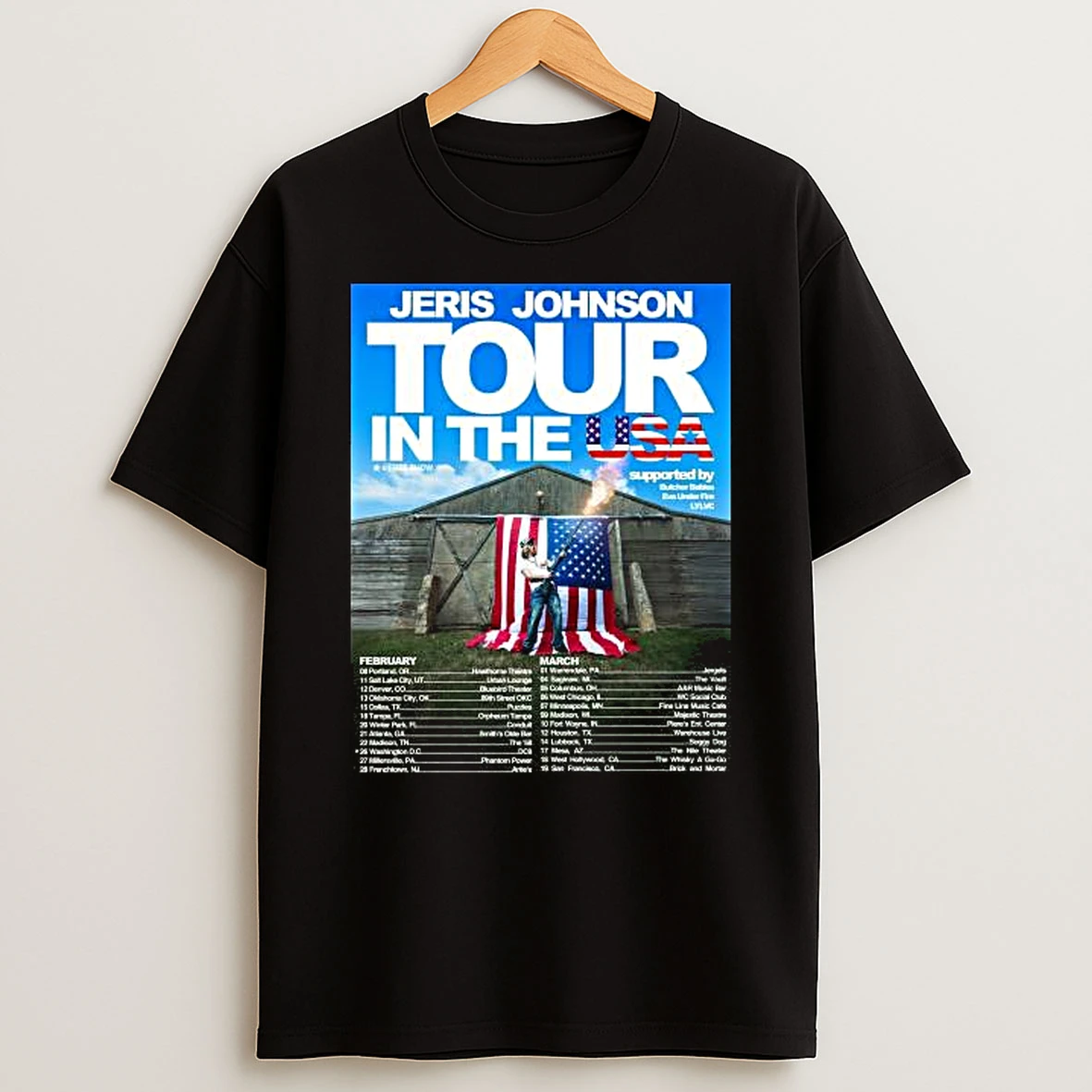 Jeris Johnson Tour In The Usa 2026 T Shirt
