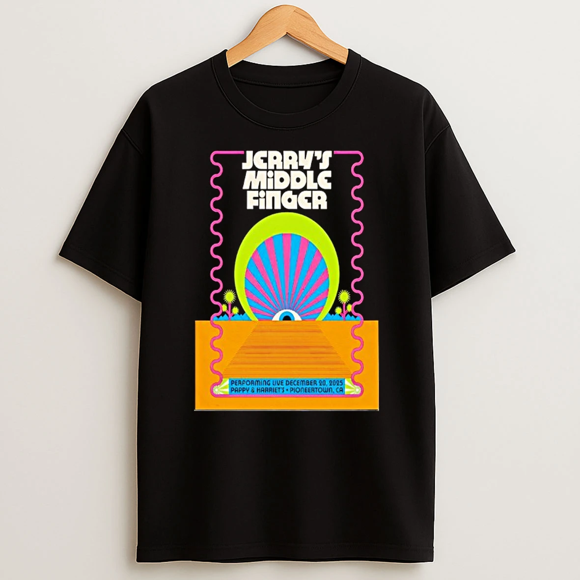 Jerrys Middle Finger Dec 20th Pioneertown Ca T Shirt