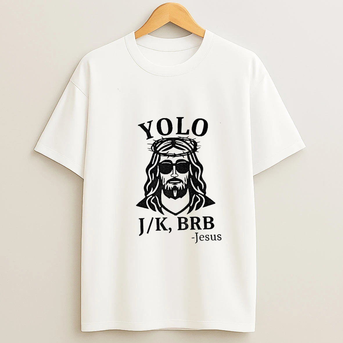 Jesus Yolo Jk Brb Vintage T Shirt