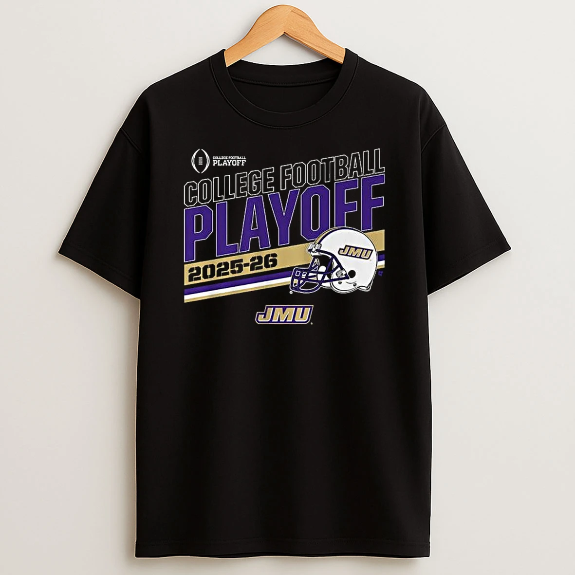 Jmu Football 2025 Cfp Stripe T Shirt