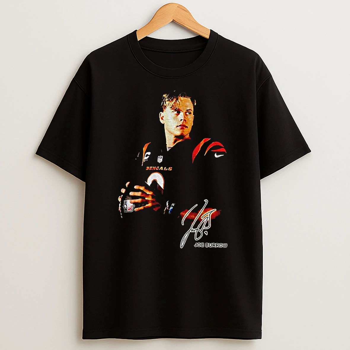 Joe Burrow Vintage Bengals Football Signature T Shirt