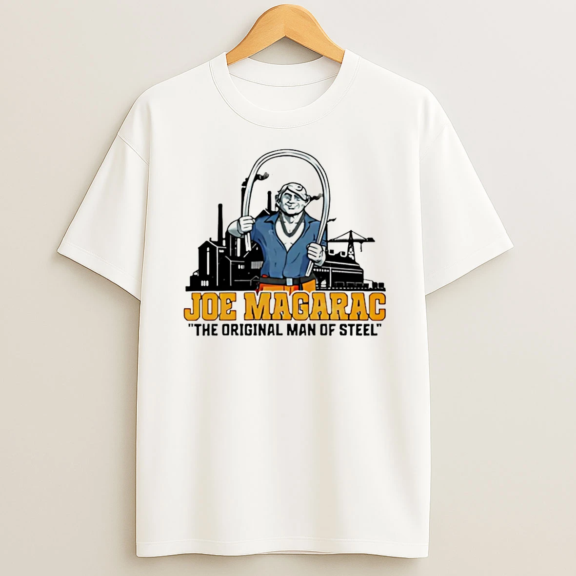 Joe Magarac The Man Of Steel Skyline T Shirt