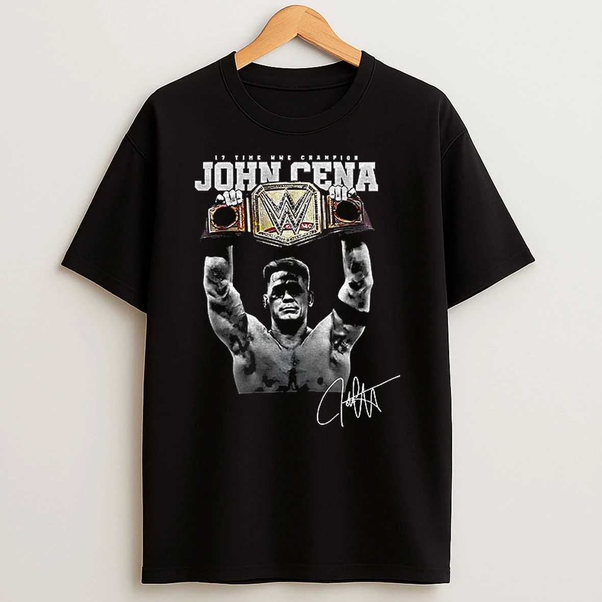 John Cena 17 Time Greatest Of All Time Wwe Champion Signature T Shirt