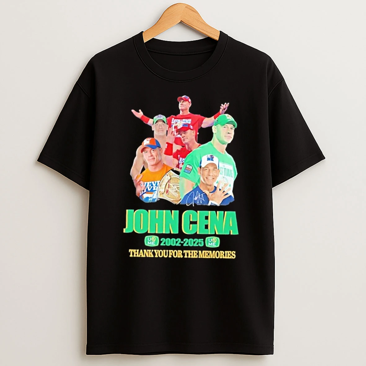 John Cena 2002 2025 Thank You For The Memories Signature T Shirt
