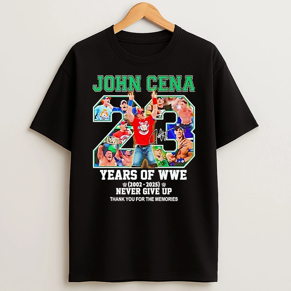 John Cena 23 Years Of Wwe 2002 2025 Thank You John Cena For The Memories T Shirt