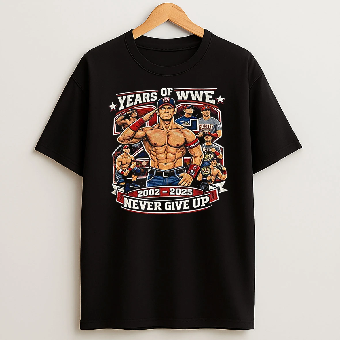 John Cena Farewell Tour Match In Washington Years Of Wwe Never Give Up T Shirt