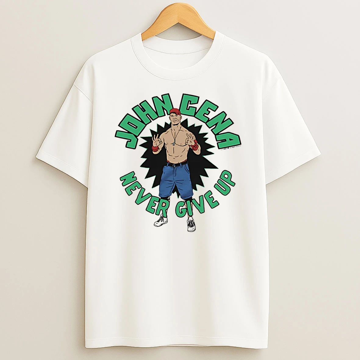 John Cena Never Give Up Caricature T Shirt
