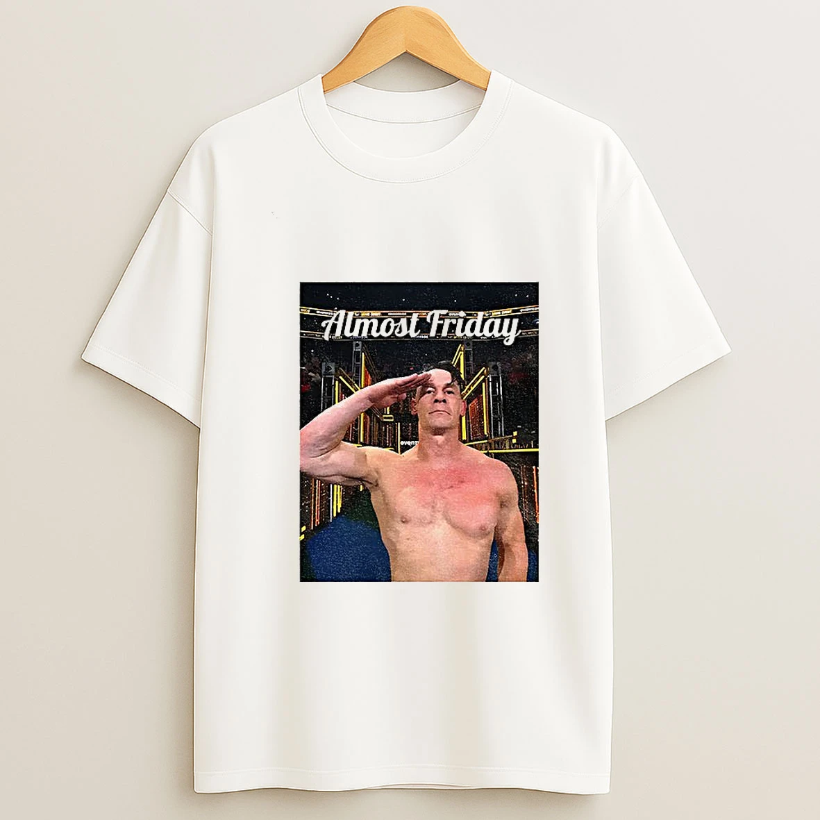 John Cena Wwe Cena Salute Almost Friday T Shirt