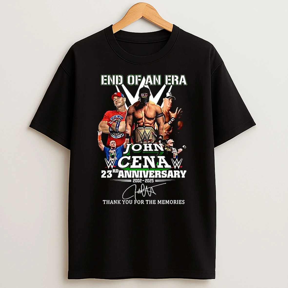 John Cena End Of An Era 23rd Anniversary 2002 2025 Signature T Shirt