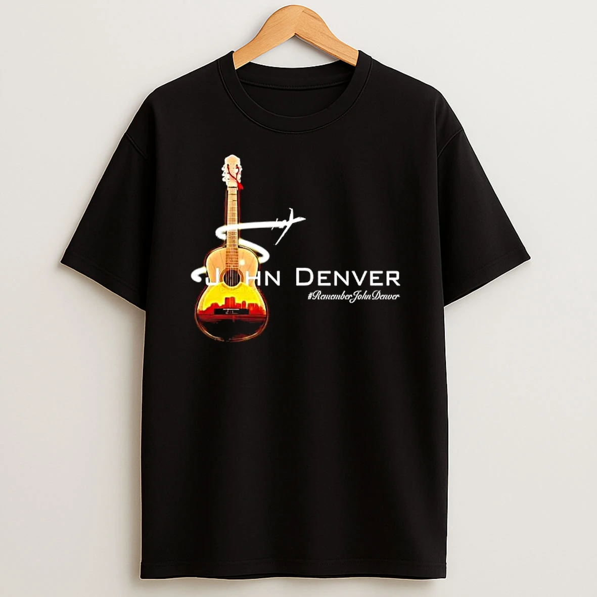 John Denver Remember Guitar Graphic T Shirt