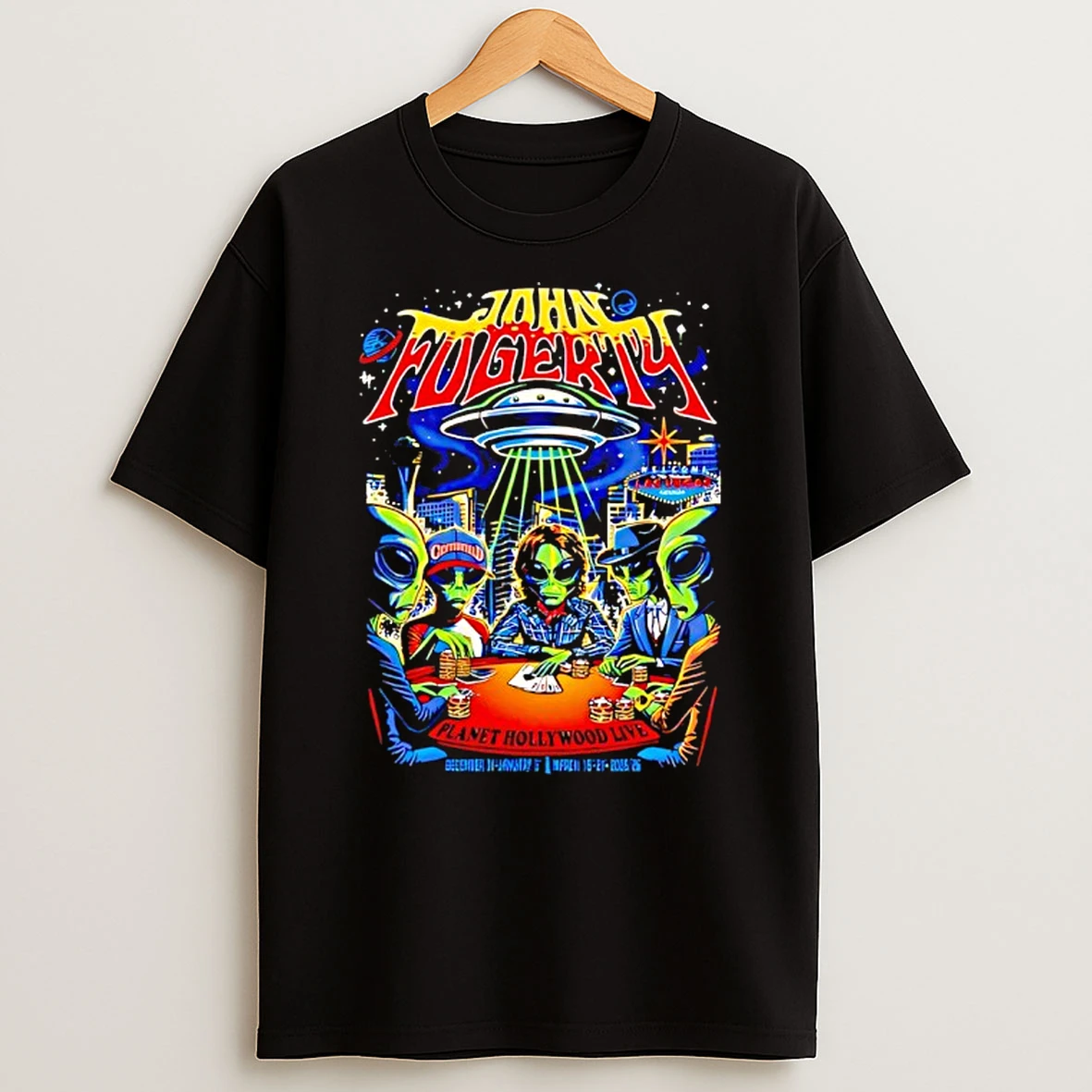 John Fogerty Las Vegas Nevada 2025 2026 Events Planet Hollywood Live On December 31 To January 3 T Shirt