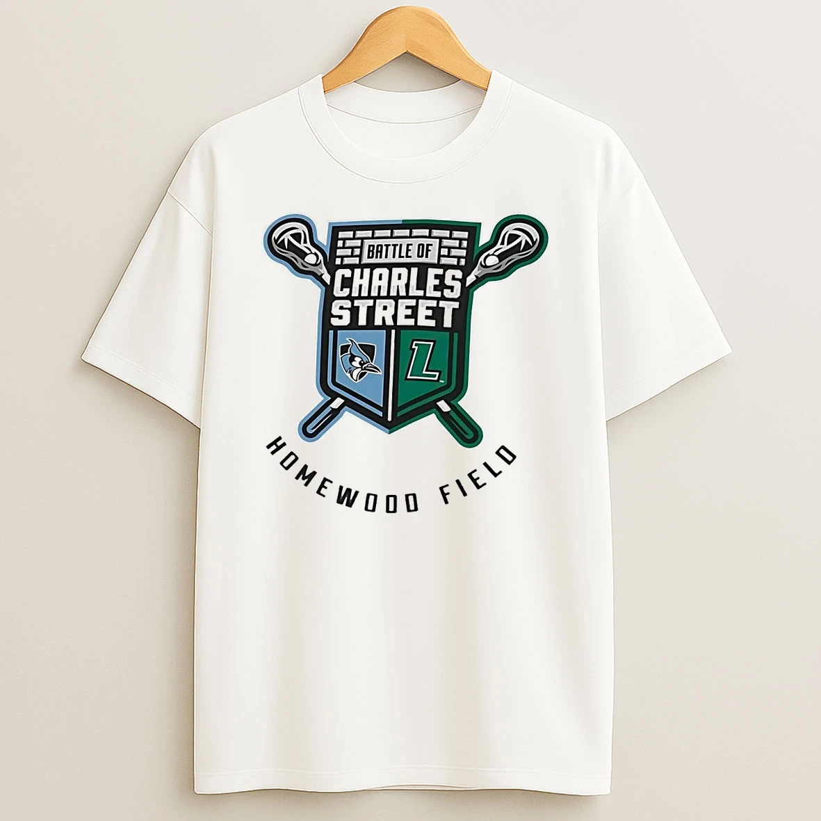 Johns Hopkins Blue Jays Vs Loyola Greyhounds Battle Of Charles Street T Shirt