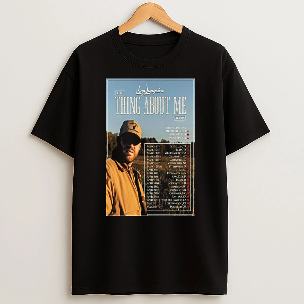 Jon Langston Thing About Me Tour 2026 T Shirt