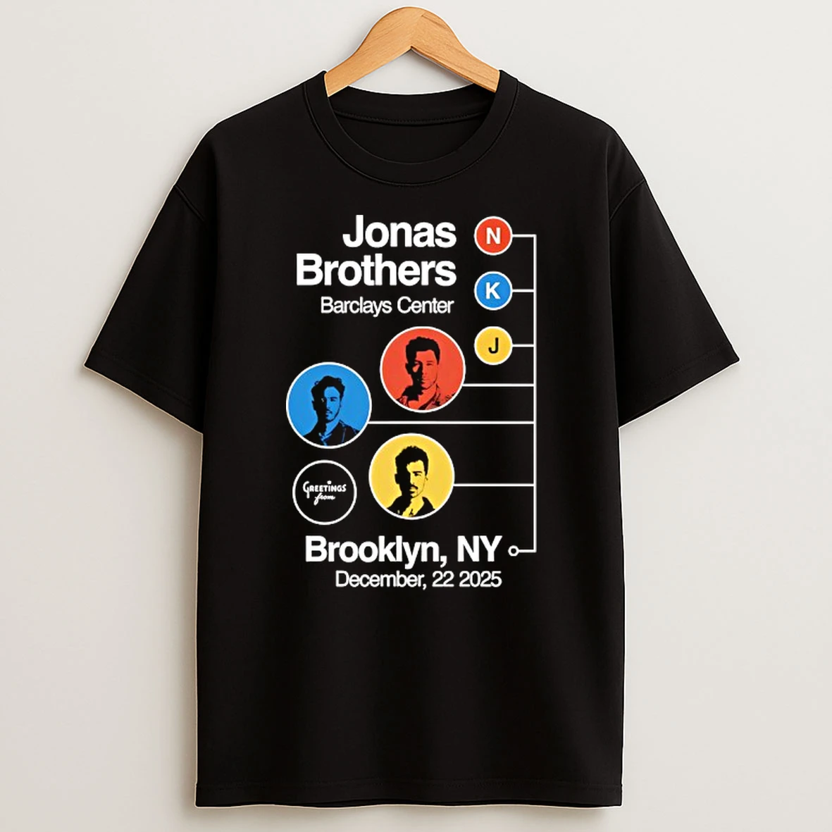 Jonas Brothers Barclays Center N K J Greetings From Brooklyn Ny T Shirt