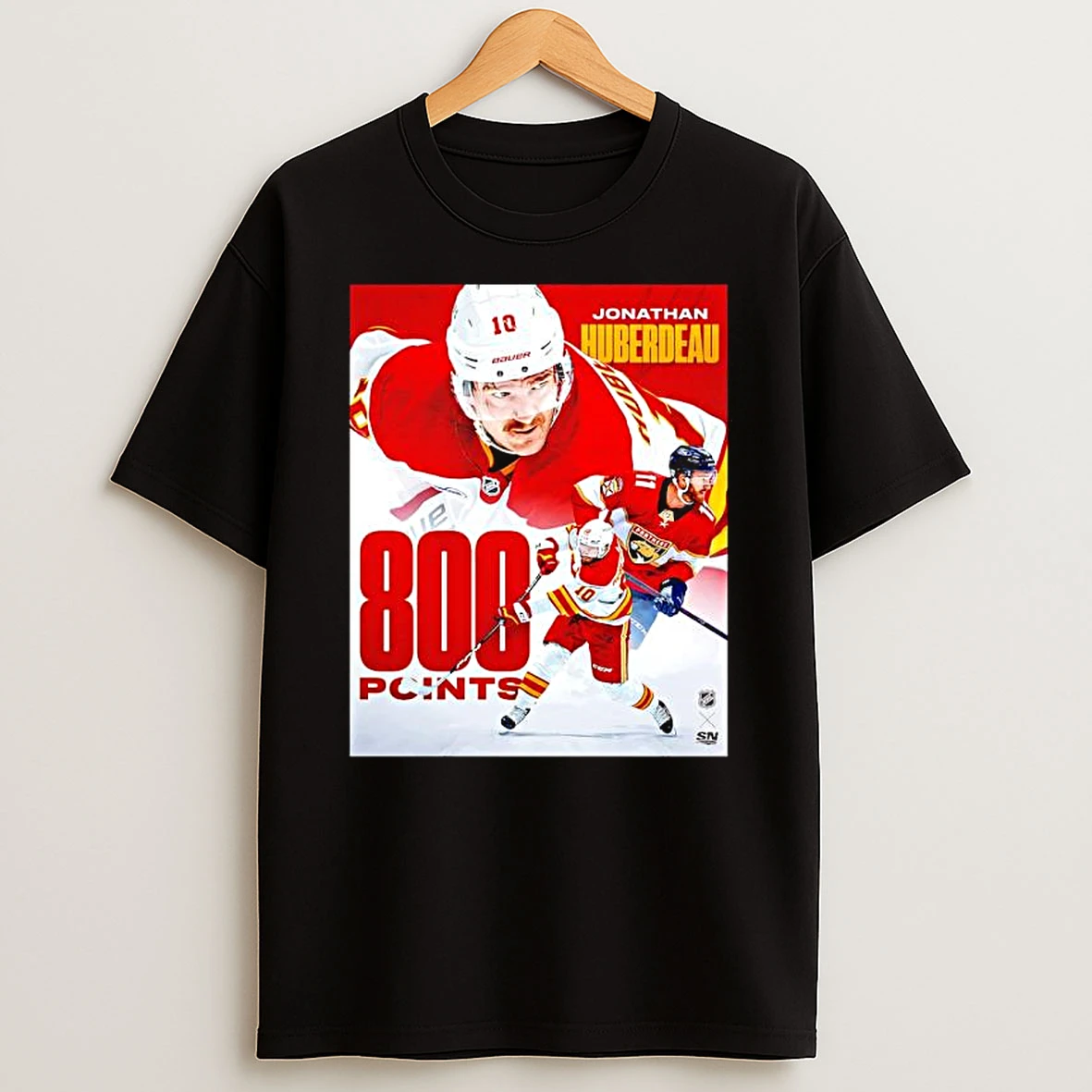 Jonathan Huberdeau Calgary Flames Ice Hockey 800 Nhl Points T Shirt