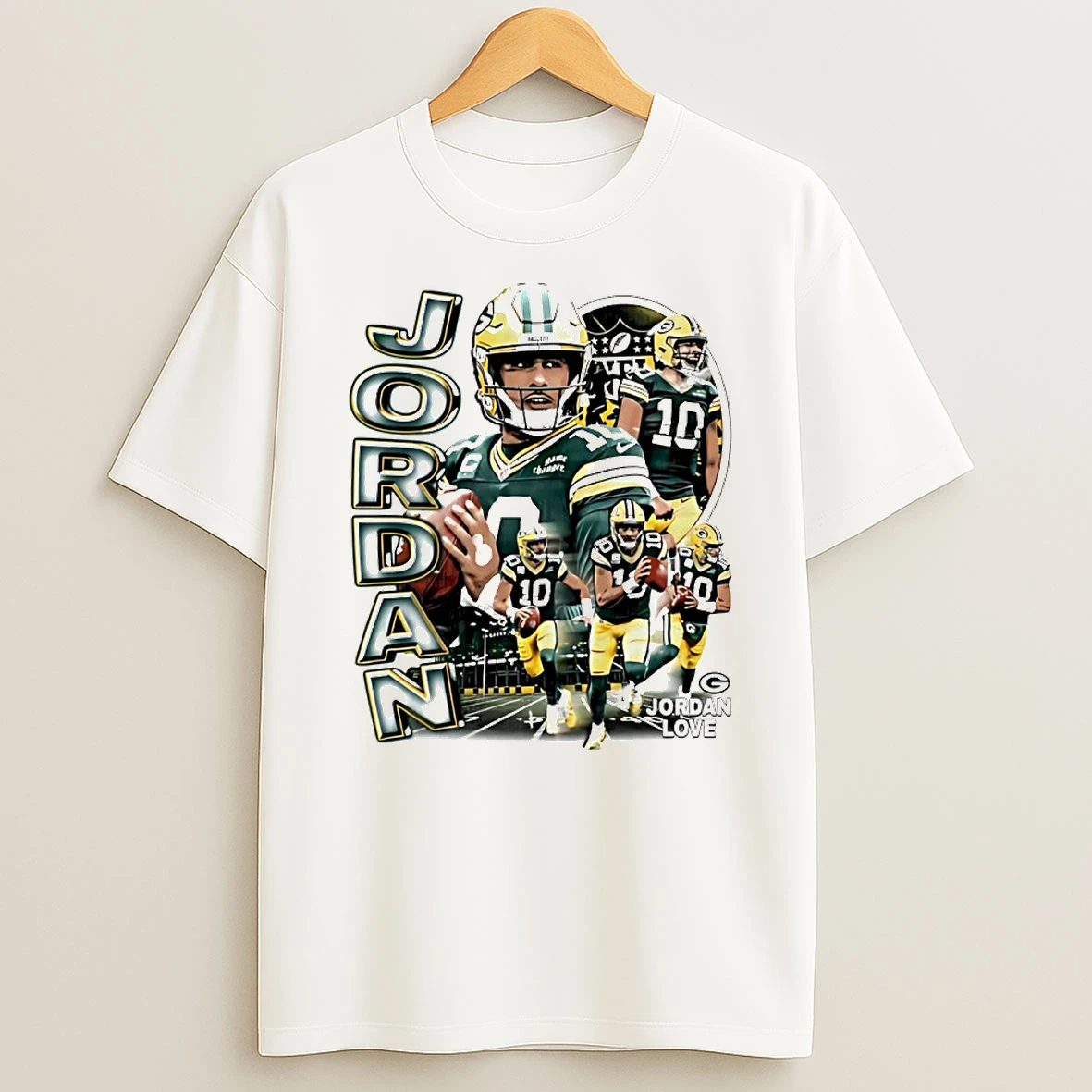 Jordan Love Green Bay Packers Football Graphic Circle T Shirt