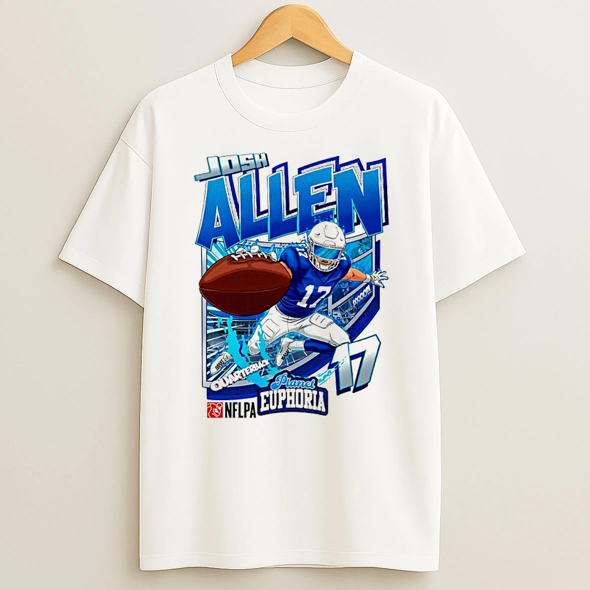 Josh Allen 17 Buffalo Bills Football Quarterback Comic Circle T Shirt