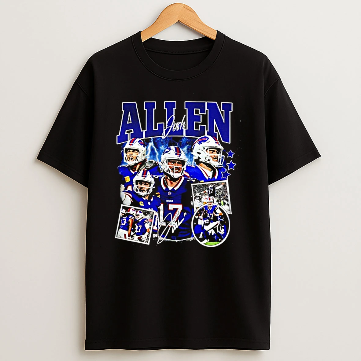 Josh Allen Buffalo Bills Retro Signaturs T Shirt