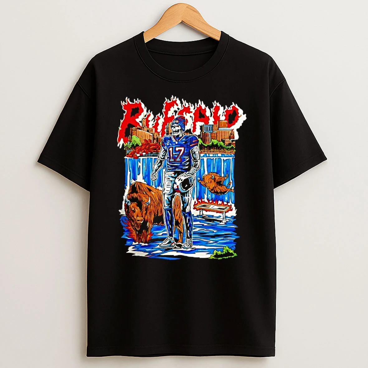 Josh Allen Buffalo Bills Skeleton T Shirt