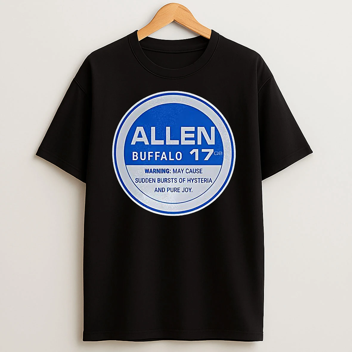 Josh Allen Buffalo Bills Football 17 Hysteria And Pure Joy Logo T Shirt