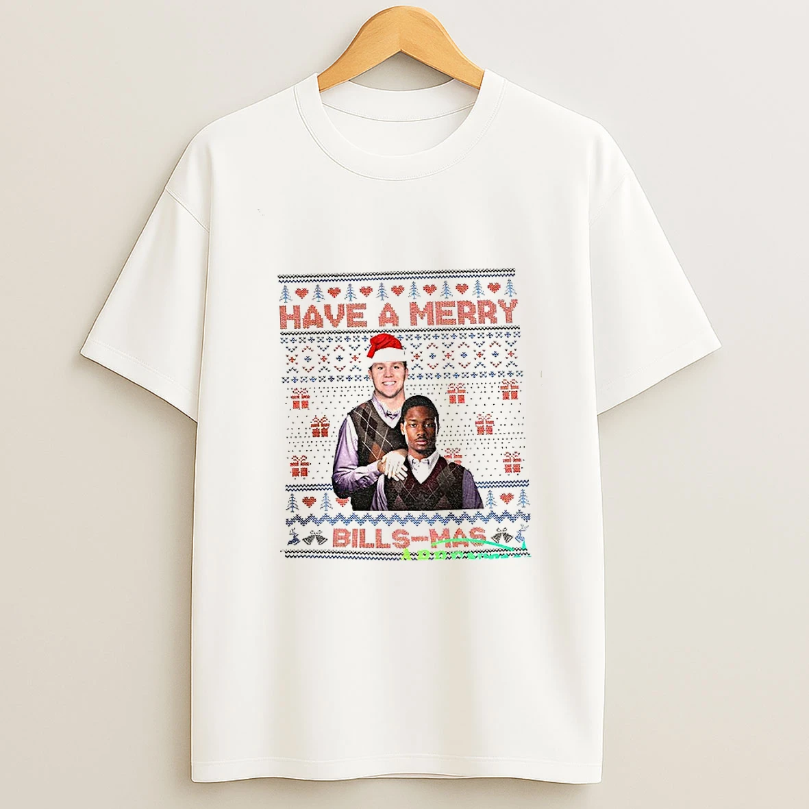 Josh Allen And Stefon Diggs Buffalo Bills Stepbrothers Have A Merry Bills Mas Christmas T Shirt