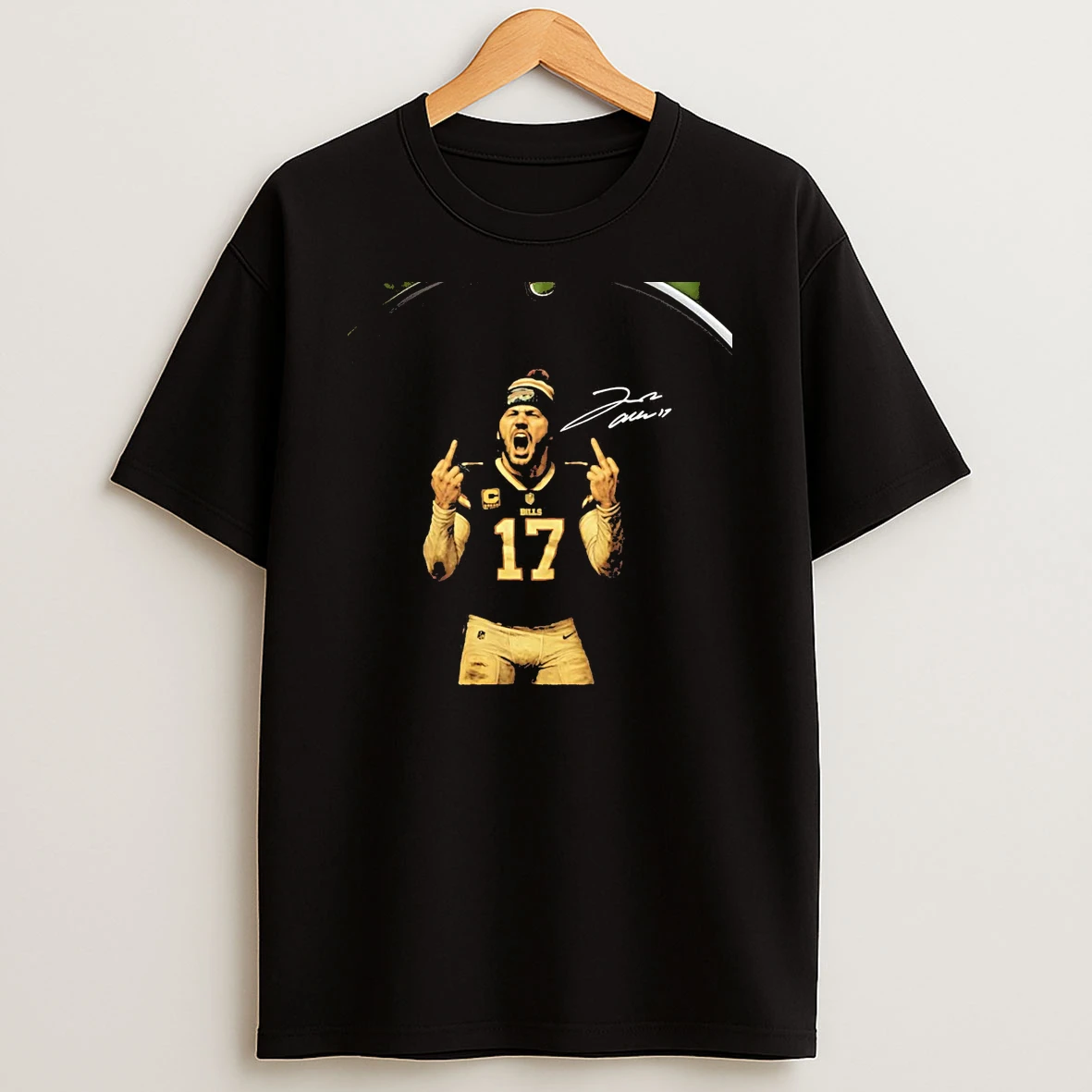 Josh Allen Flipping Middle Finger Chriast T Shirt