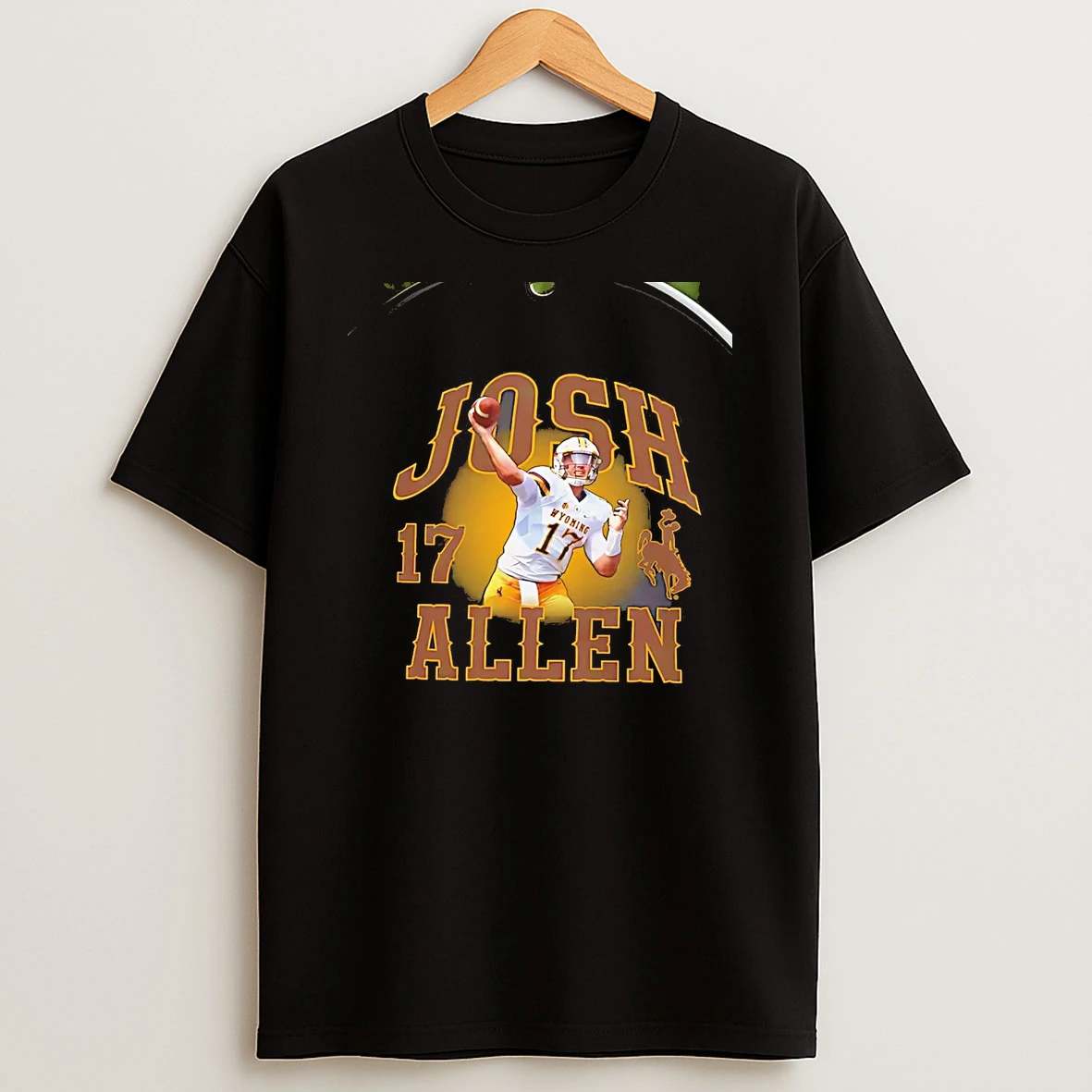 Josh Allen Portrait Wyoming Cowboys Chriast T Shirt
