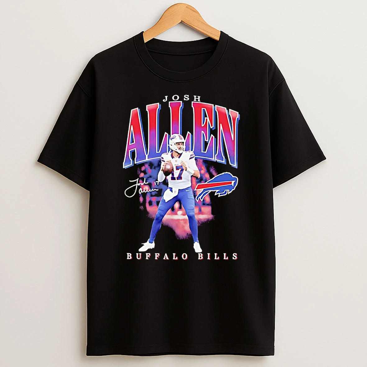 Josh Allen Powerful Throwing Buffalo Bills T Shirt