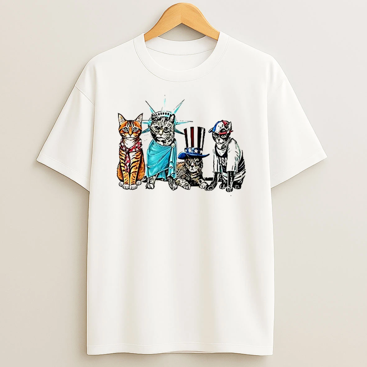 Josh Oconnor Patriotic Usa Cats T Shirt
