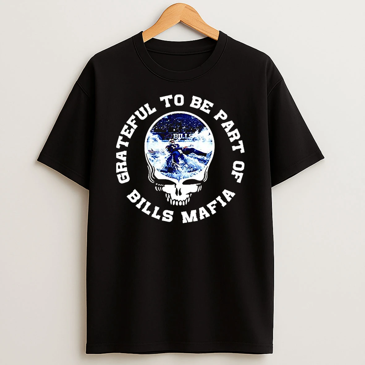 Joshua Allen Buffalo Bills Football Grateful To Be Part Of Bills Mafia Skull T Shirt