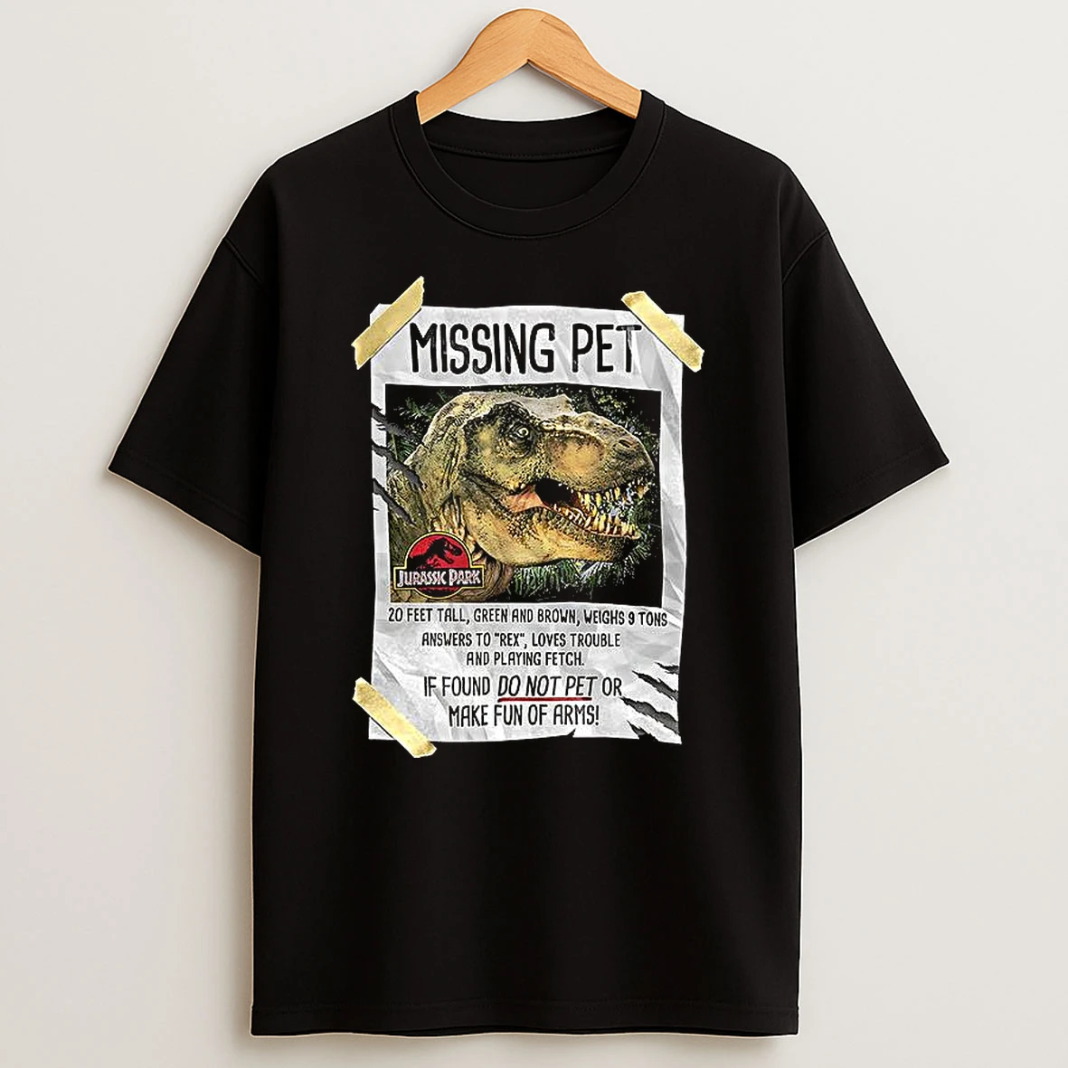 Jurassic Park Missing Pet T Shirt