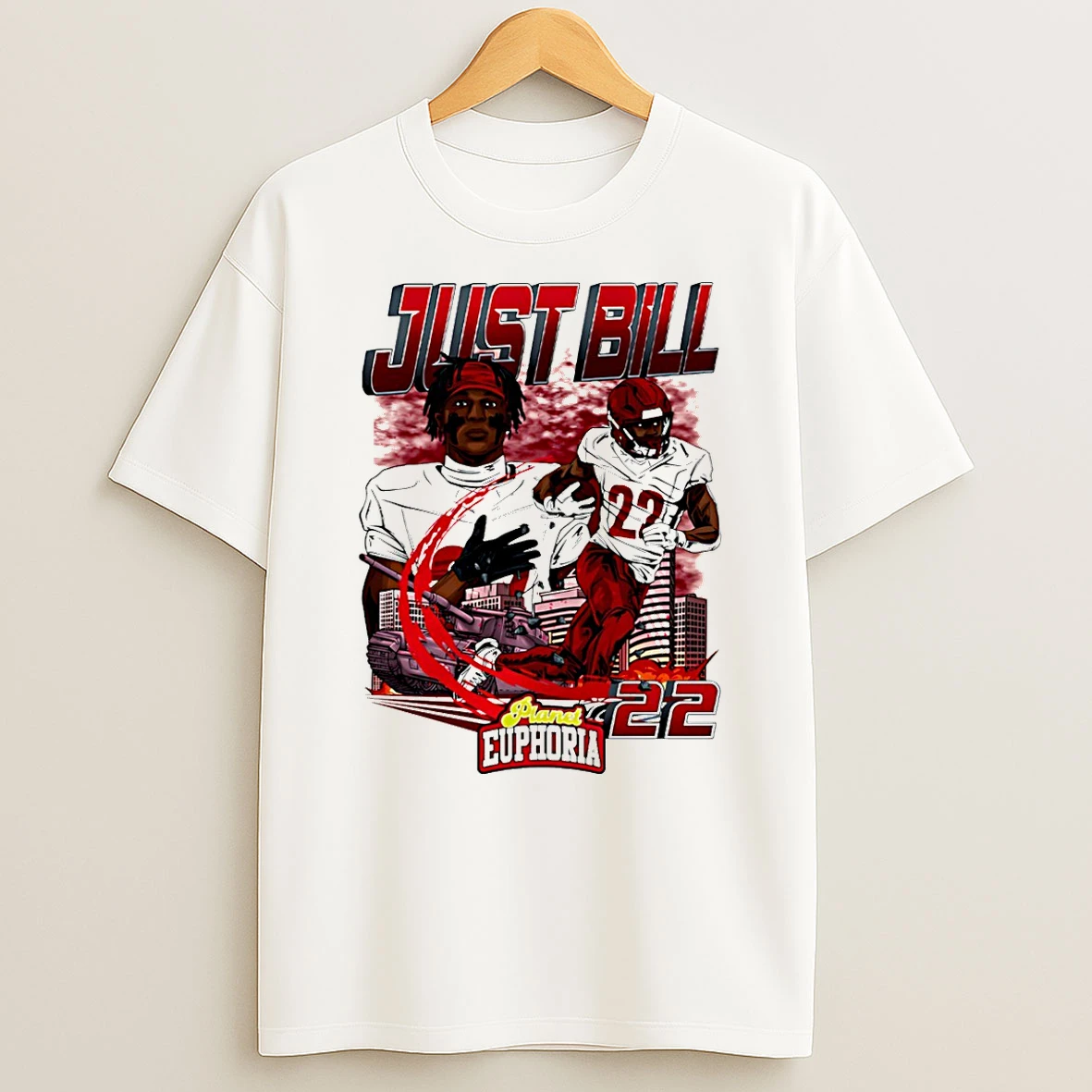 Just Bill Washington Commanders Player Skyline Comic T Shirt