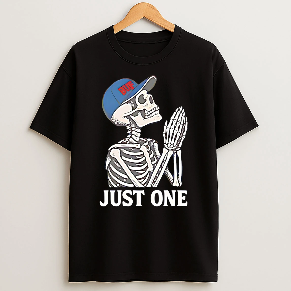 Just One Buffalo Bills Super Bowl Wish Skeleton T Shirt