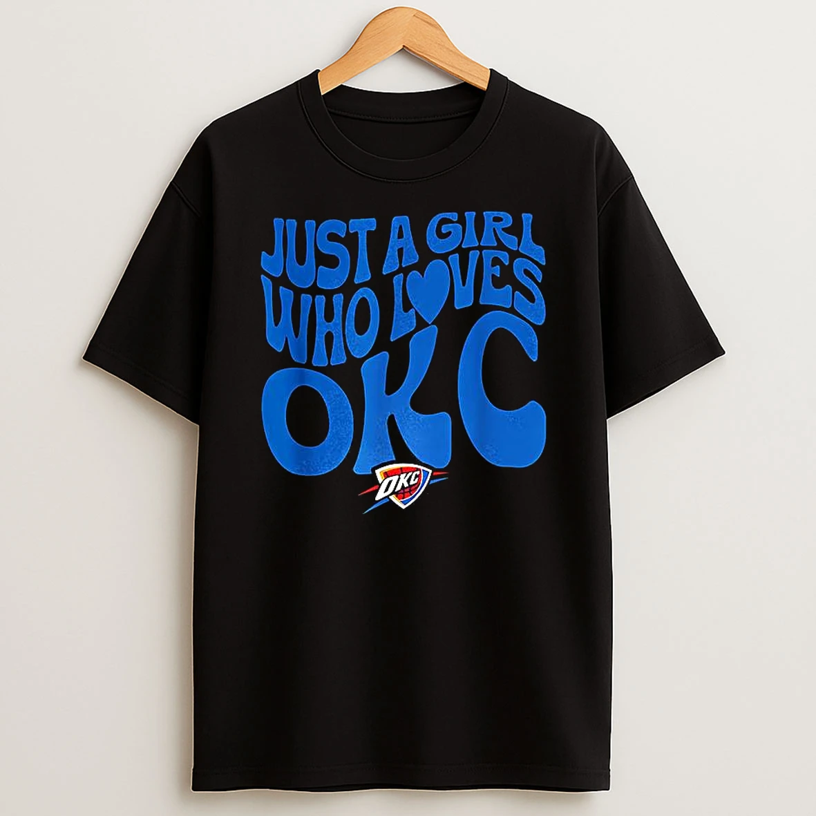 Just A Girl Who Loves Okc Thunder T Shirt