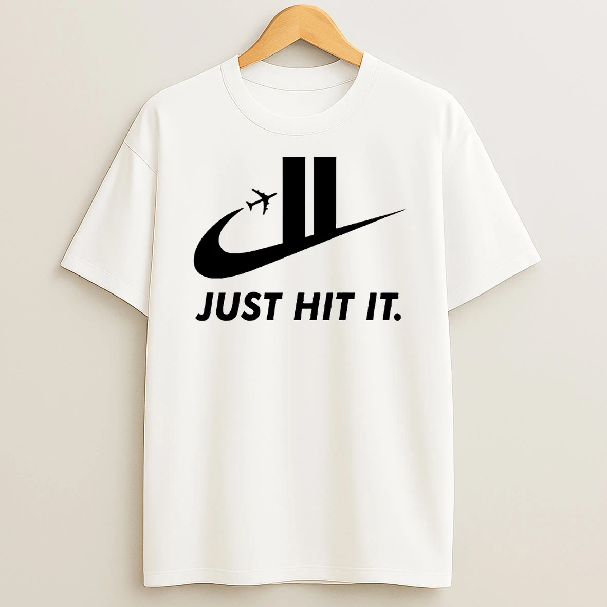 Just Hit It 9 11 Logo Parody Circle T Shirt