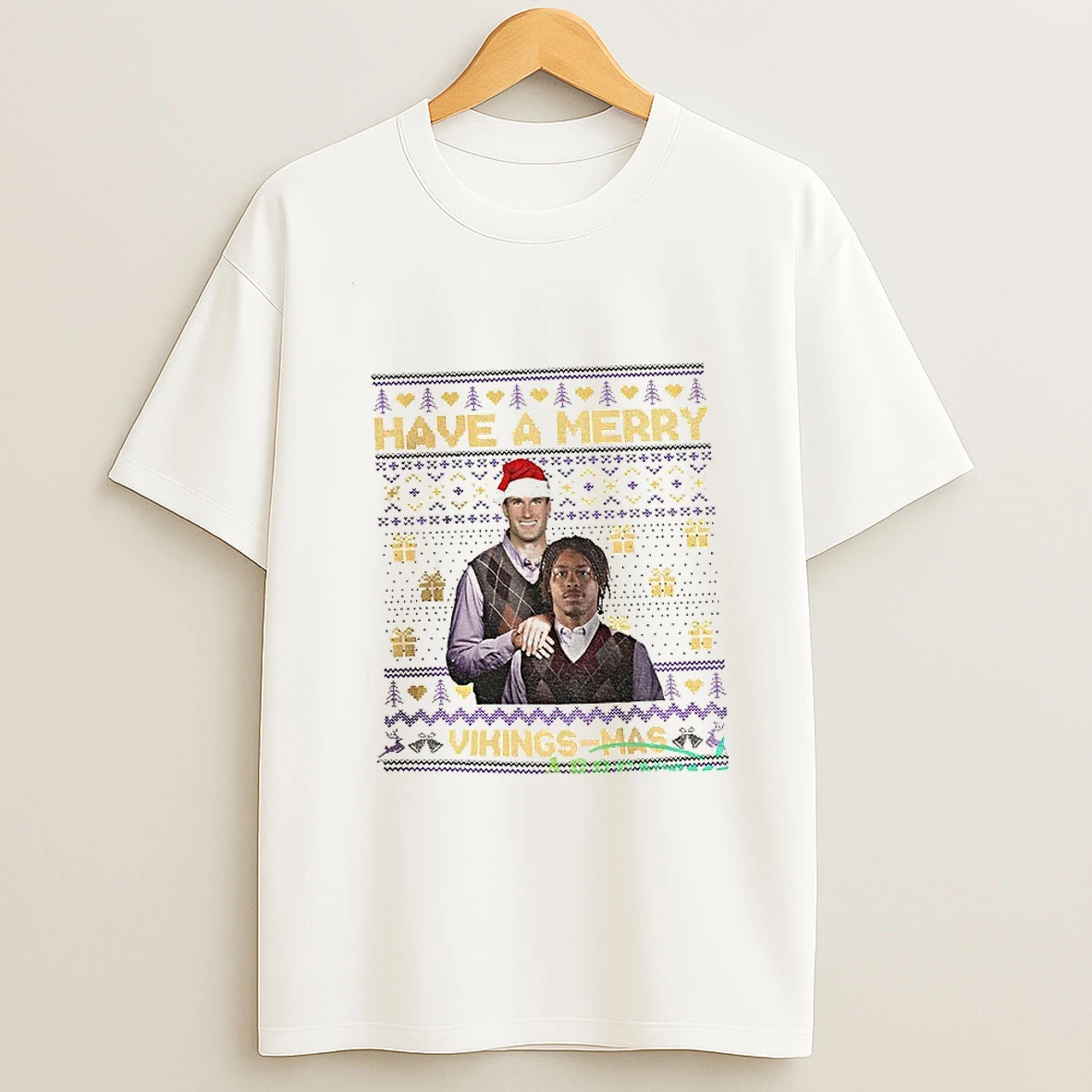 Justin Jefferson And Kirk Cousins Washington Redskins Stepbrothers Have A Merry Redskins Mas Christmas T Shirt