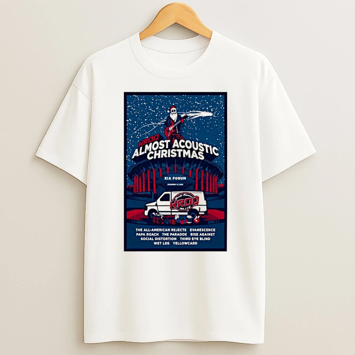 Kroq Almost Acoustic Christmas At Kia Form December 13rd 2025 T Shirt