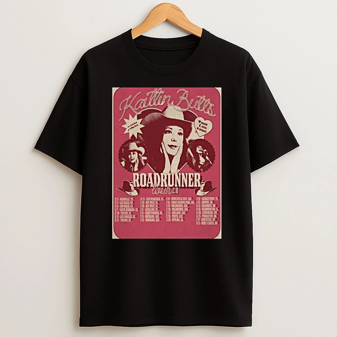 Kaitlin Butts Roadrunner 25 26 Tour T Shirt