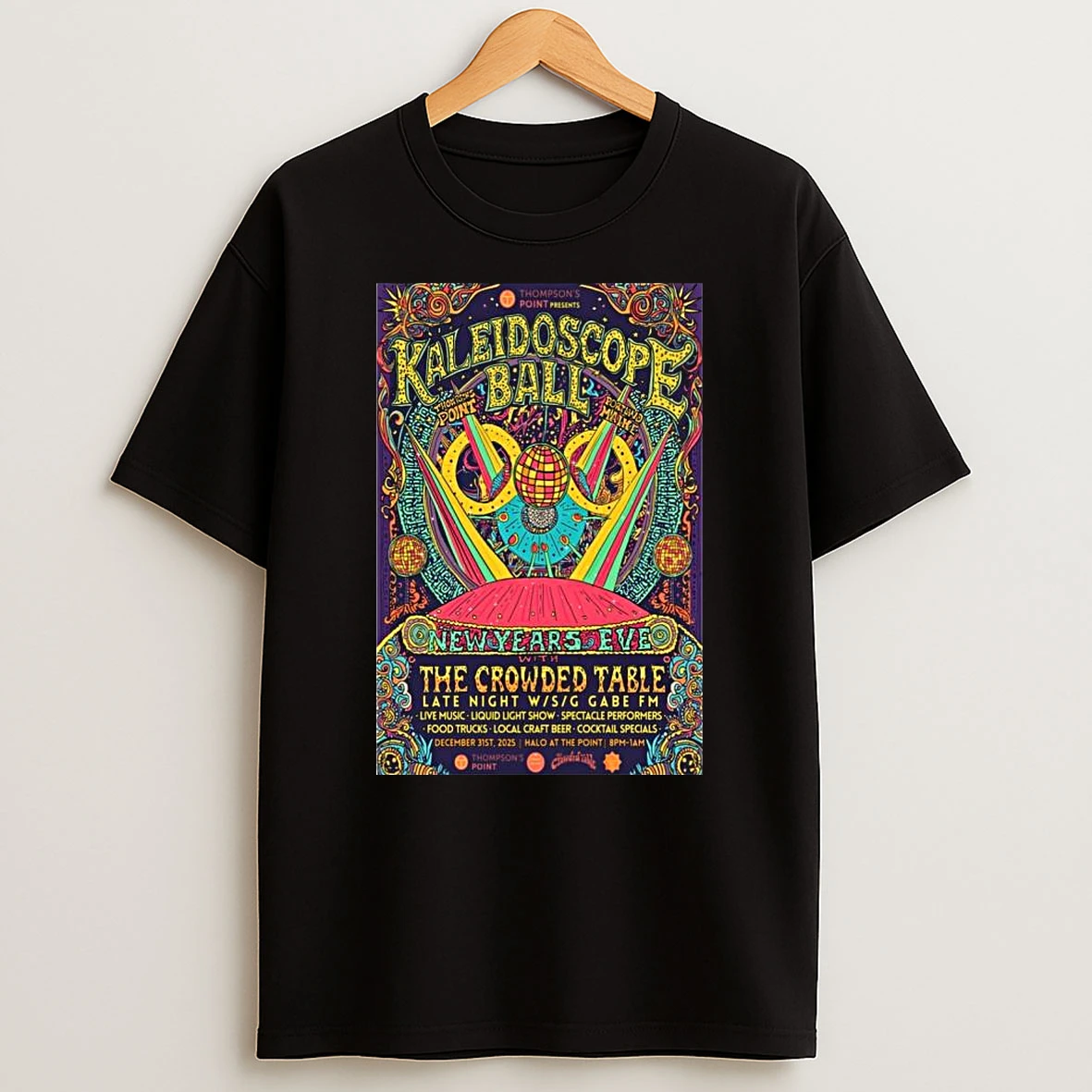 Kaleidoscope Ball Portland Maine Dec 31 2025 Event T Shirt