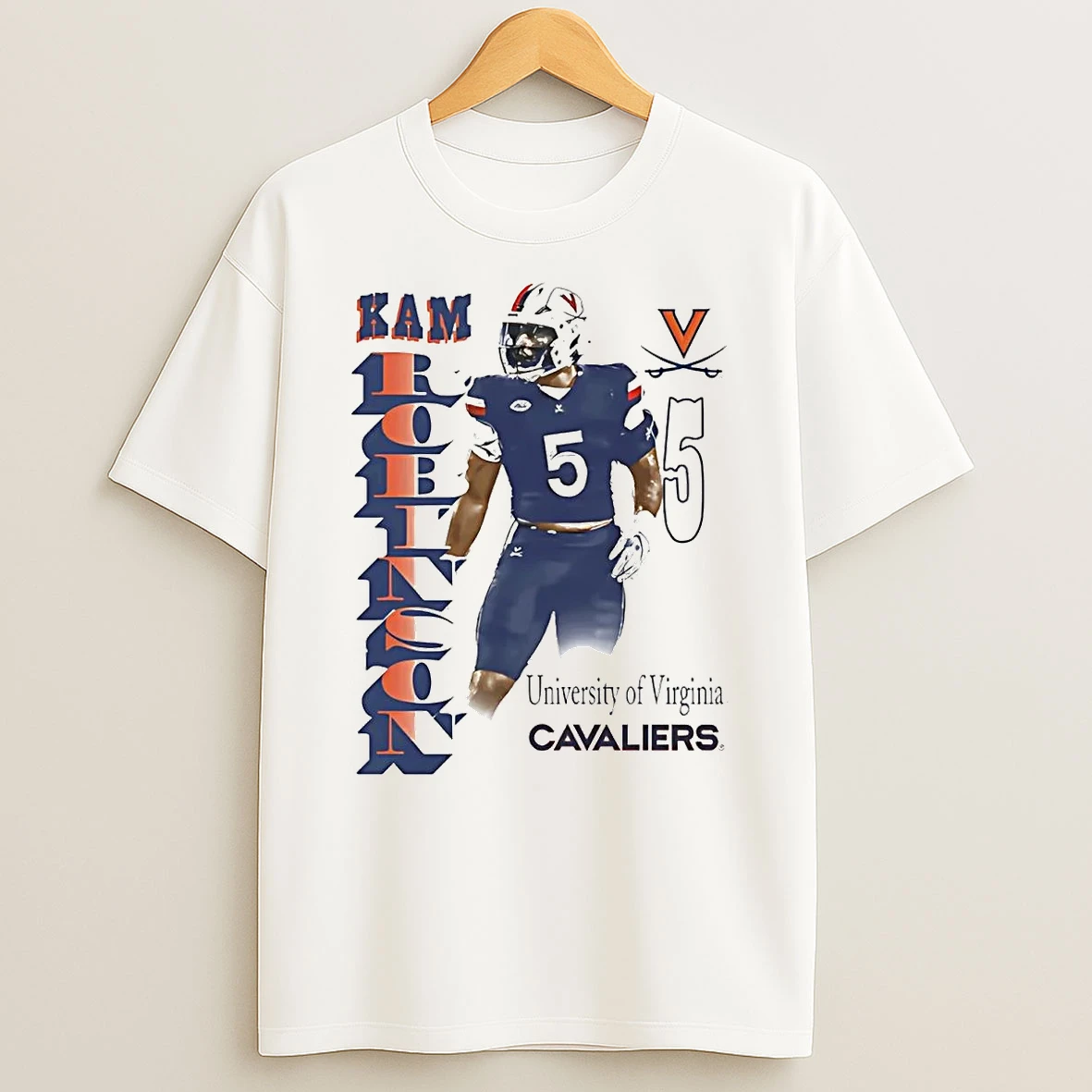 Kam Robinson Portrait Virginia Cavaliers T Shirt