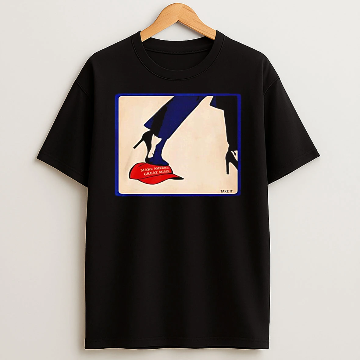 Kamala 2024 Anti Maga High Heels Step On Red Hat T Shirt