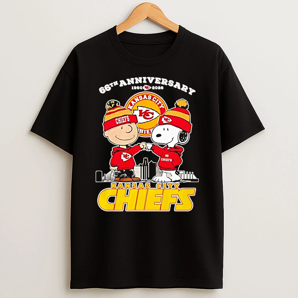 Kansas City Chiefs 66th Anniversary 1960 2026 Snoopy T Shirt