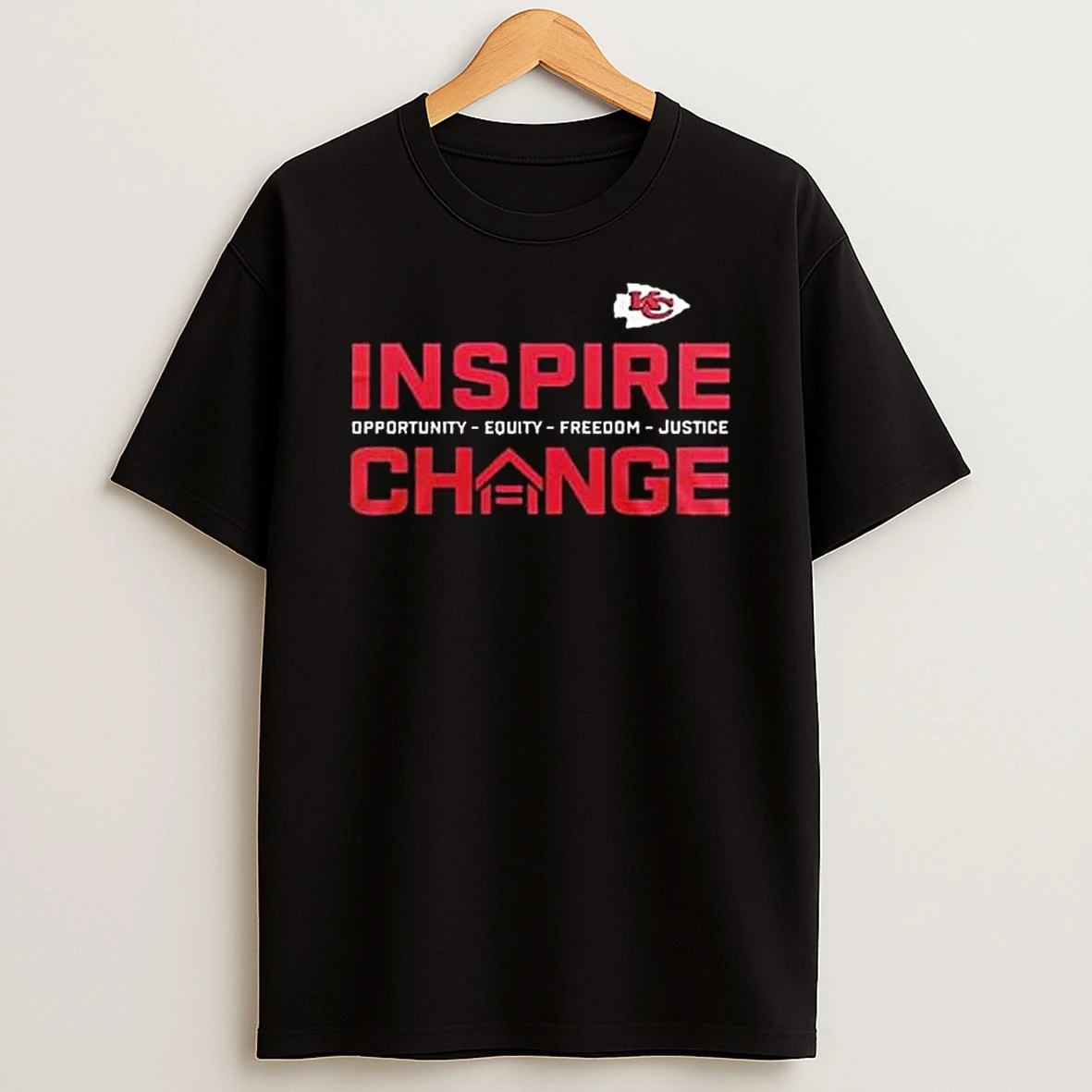 Kansas City Chiefs Inspire Change Opportunity Equity Freedom Justice T Shirt